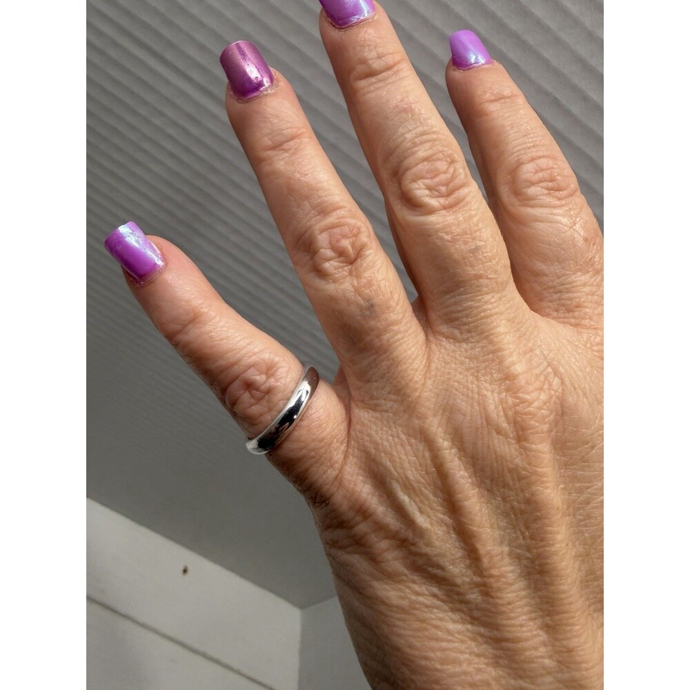925 Sterling Silver Plain Band Ring Size 6.5